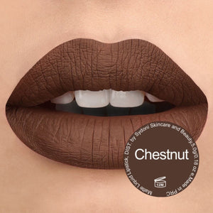 NEW! CHESTNUT MATTE LIP DUO-CHOCOLATE LIP PENCIL WITH CHESTNUT MATTE LIQUID LIPSTICK