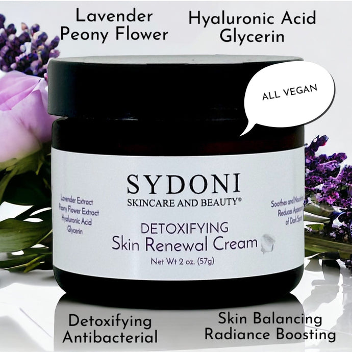 MOST LOVED! DETOXIFYING SKIN RENEWAL CREAM WITH LAVENDER AND PEONY FLOWER Net. Wt. 2oz. 57g