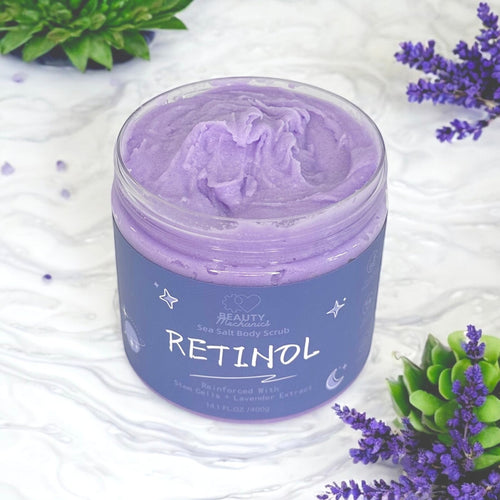 RETINOL SEA SALT BODY SCRUB WITH STEM CELLS AND LAVENDER