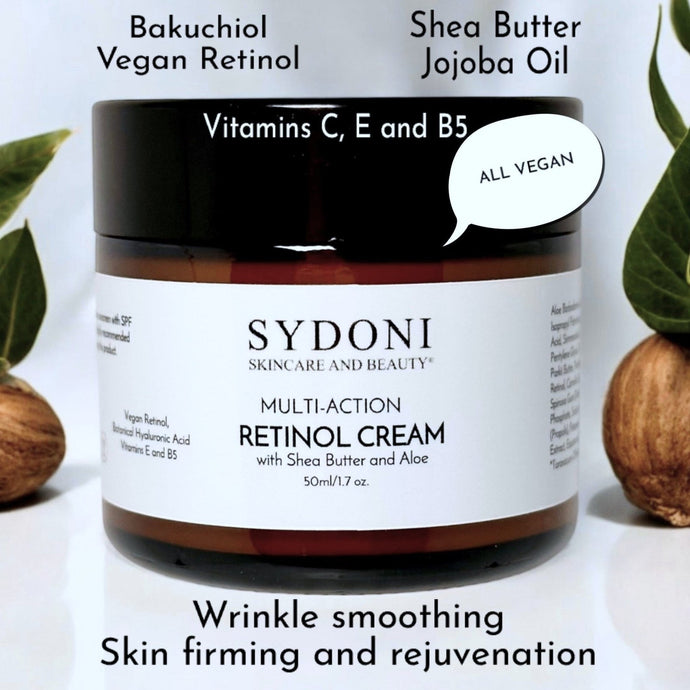 MULTI ACTION VEGAN RETINOL CREAM with SHEA BUTTER and VITAMIN B5 1.7 FL. OZ.