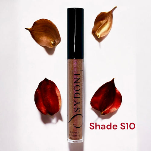 SHADE S10 PRISMATIC SHIMMERING LIPGLOSS - Warm Brown with Gold and Pink Shimmer