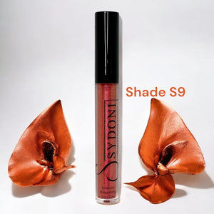 SHADE S9 PRISMATIC SHIMMERING LIPGLOSS - Deep Red with Cool Silver Shimmer