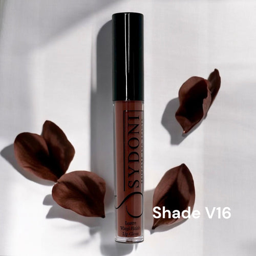 SHADE V16 VINYL FINISH LIPGLOSS - Deep Rich Chocolate Brown