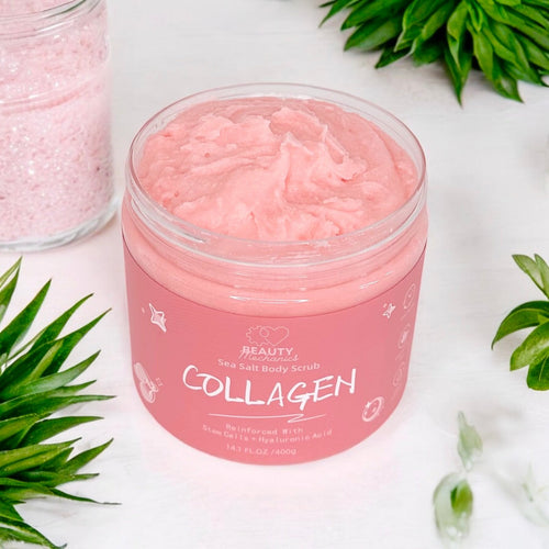 COLLAGEN SEA SALT BODY SCRUB WITH STEM CELLS AND HYALURONIC ACID